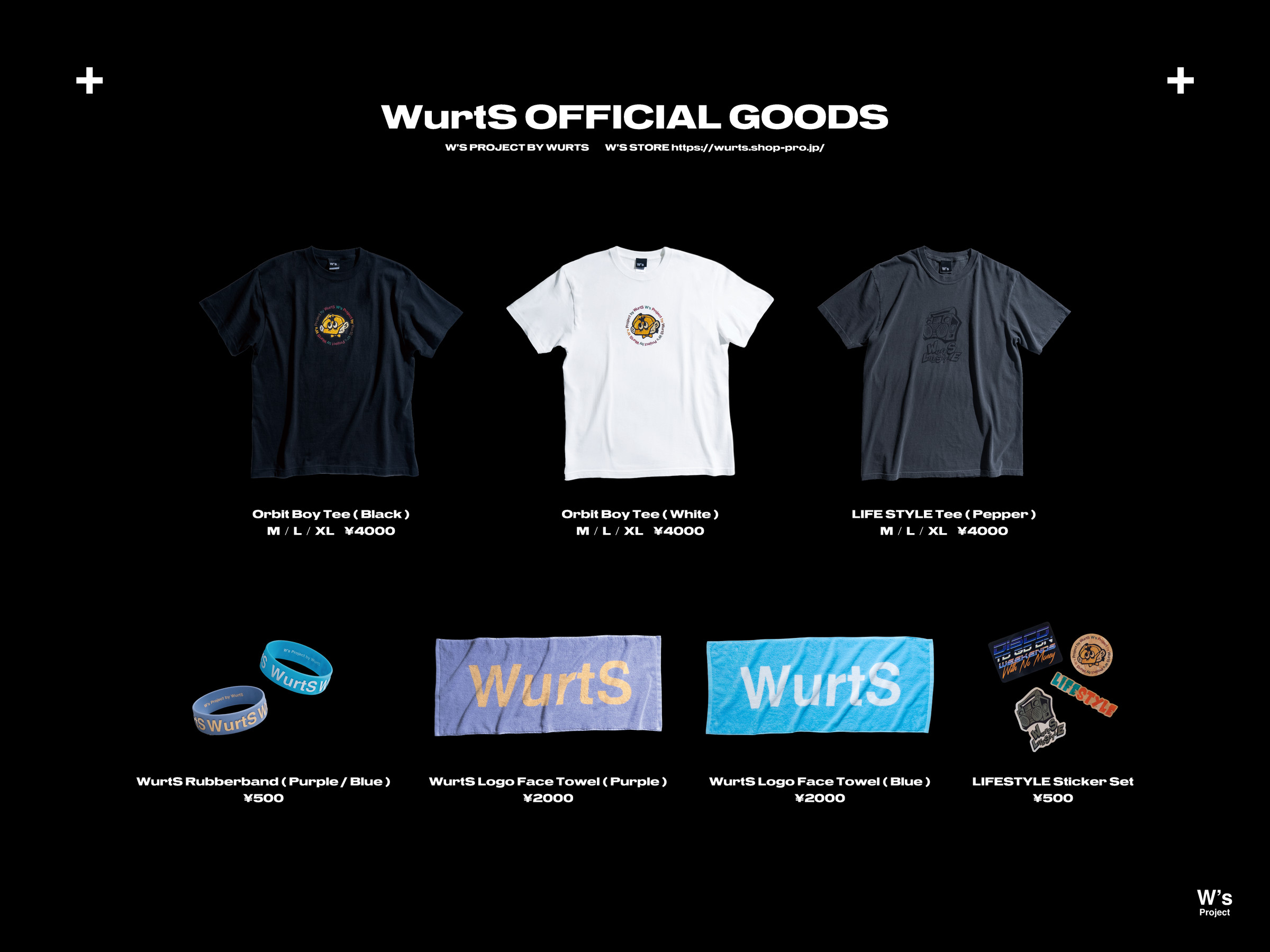 WurtS ライブ Tシャツ WurtS LIVEHOUSE TOUR Ⅱ Tee (Black) - W's Store